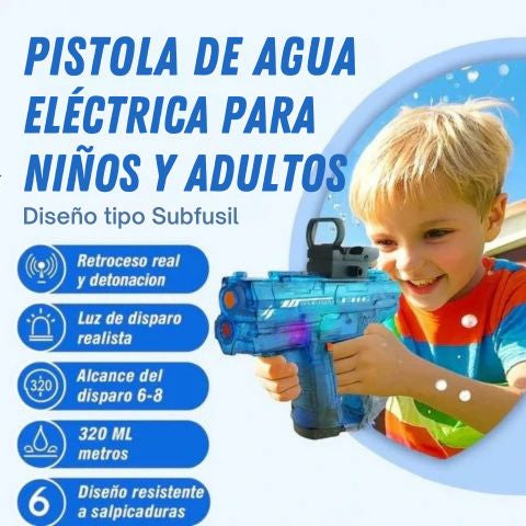 Pistola de Agua Eléctrica UZI RGB